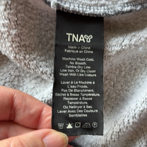 TNA Cotton Blend Oversized Grey Sweatshirt - Picture 4 of 8